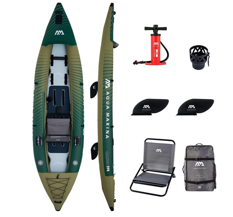 Aqua Marina Caliber 398 x 98 cm nafukovací rybářský kajak pro 1-2 osoby