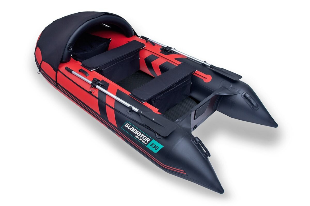 Gladiator Active C330 AD nafukovací člun s vysokotlakou podlahou - červeno-černý