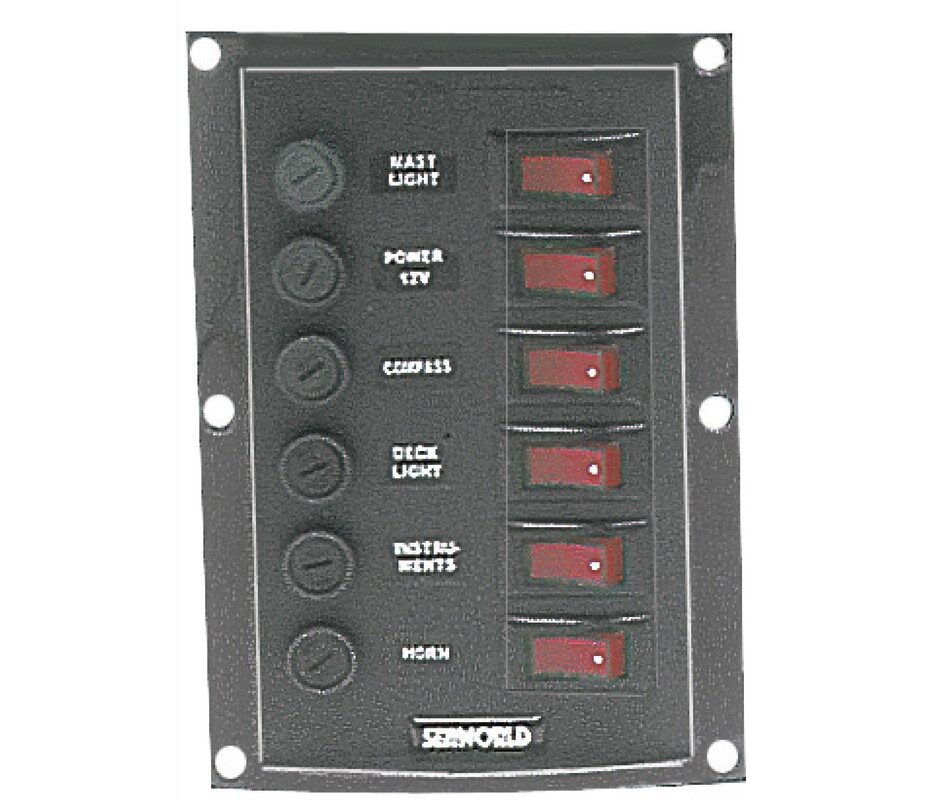 Vertikální ovládací panel se 6 spínači