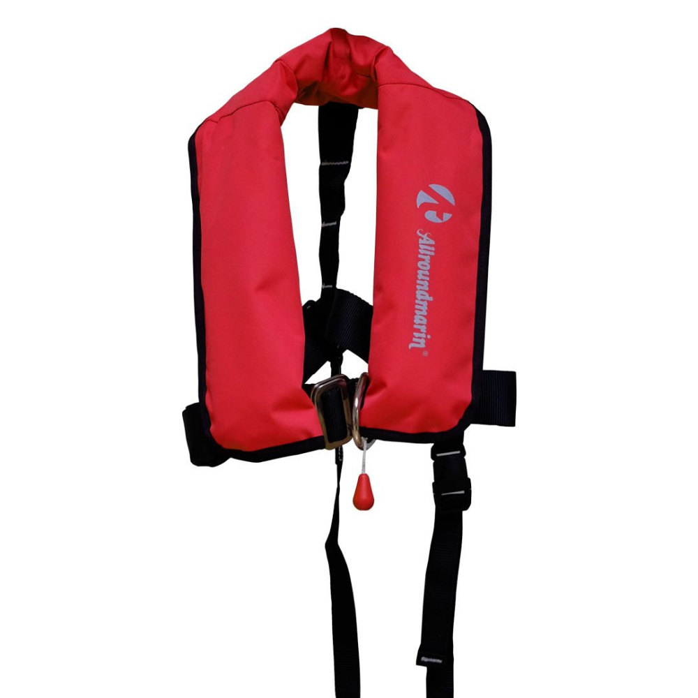 ALLROUNDMARIN automatická záchranná vesta JUNIOR 150N (15-40 kg) - červená