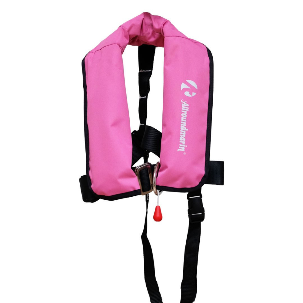 ALLROUNDMARIN automatická záchranná vesta JUNIOR 150N (15-40 kg) - růžová