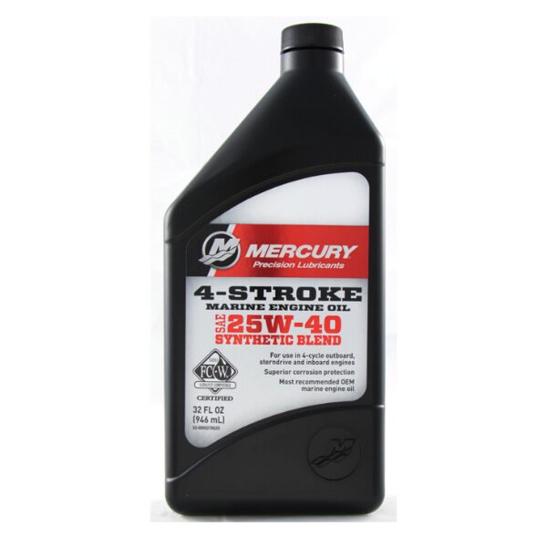 Motorový olej pro lodní motory Mercury 4-taktní syntetická směs 25W-40 - 1L