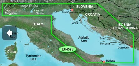 BlueChart G2 Vision - EU452S /Jadran/ MALÝ