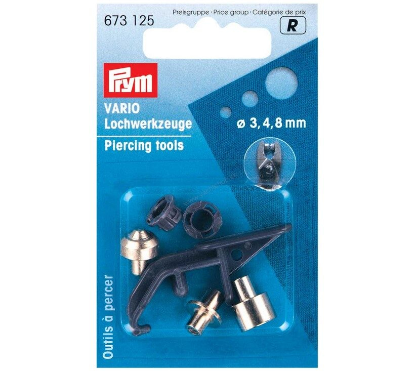 PRYM - Set nástavců na dírky (dírovadlo) 3/4/8 mm