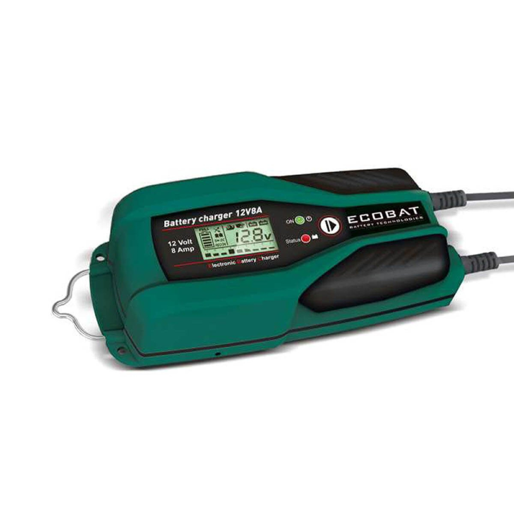 ECOBAT EBC8EU Inteligentní nabíječka baterií 12 V, 8 A pro 5 - 160 Ah baterie