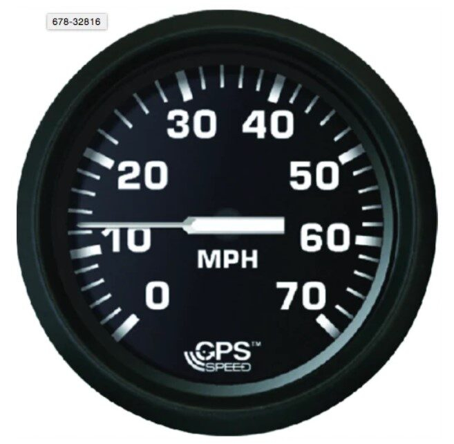 FARIA GPS ukazatel rychlosti 60 MPH - černý číselník v černém rámu