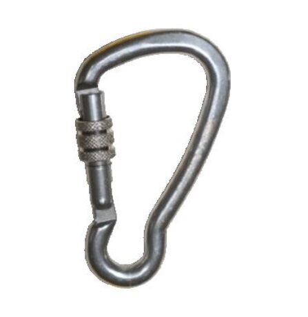 KONG HARNESS Nerezová karabina s pojistkou