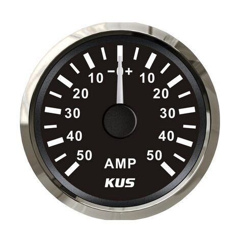KUS ampérmetr do 50 Amp - černý