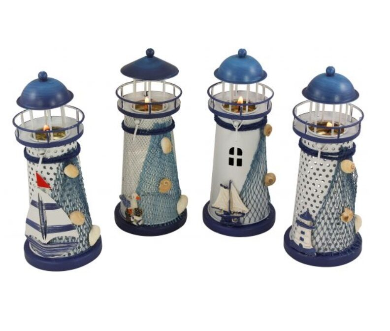 Kovový svícen Maják 18 cm - set 4 ks