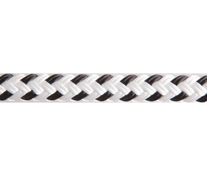 LANEX LAGUNA Polyesterové kotevní a vyvazovací lano 10 mm, černo-bílé