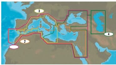 Mapa: 2, Jižní Středozemní moře a Egejské moře