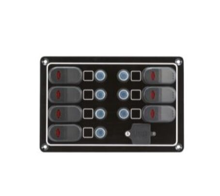 Ovládací panel so 7 spínačmi + 1 x USB