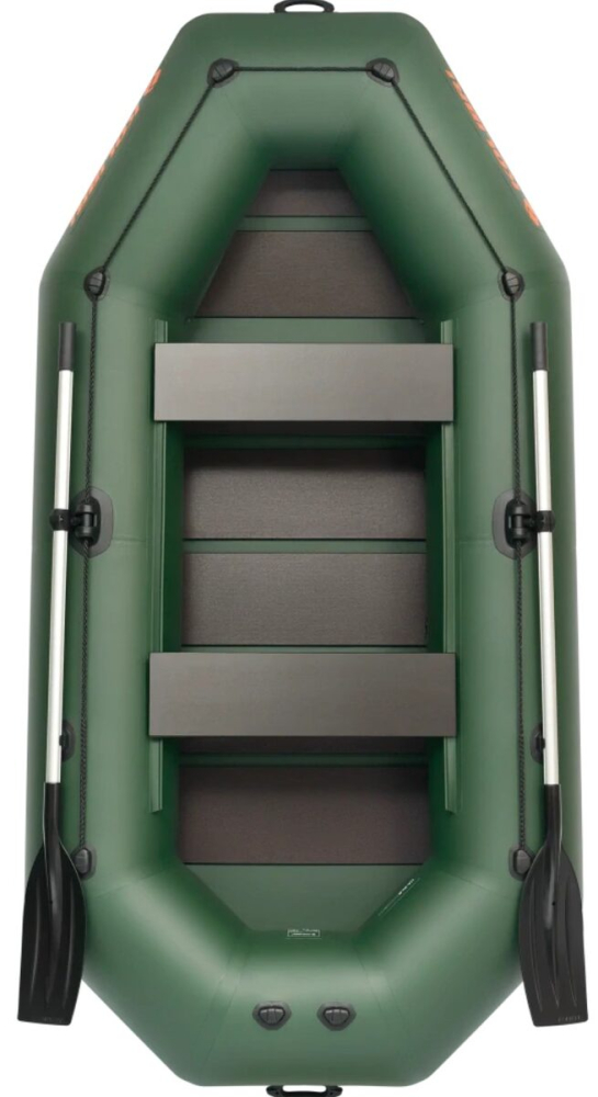 KOLIBRI K-300 CT inflatable boat with slatted floor + motor mount - green