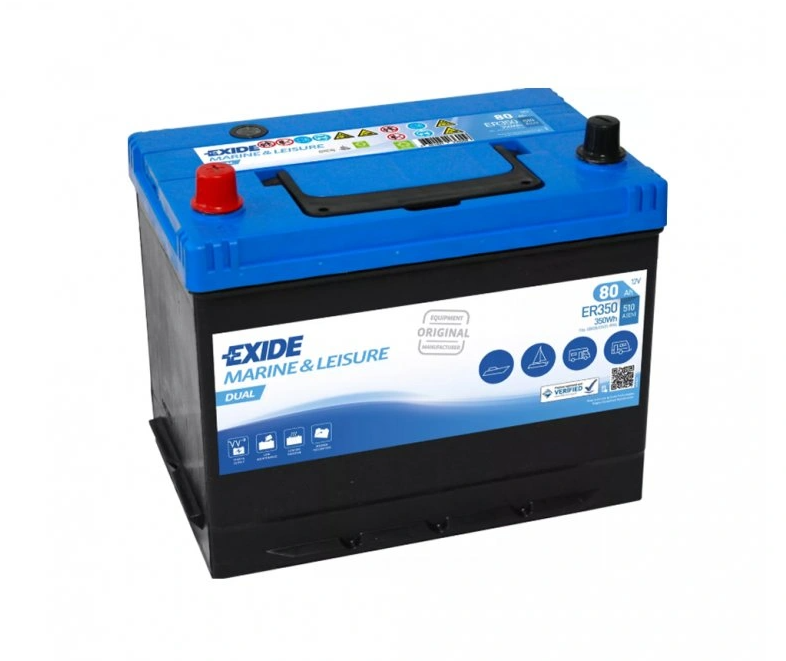 EXIDE DUAL Marine &amp; Multifit 80Ah - trakční baterie