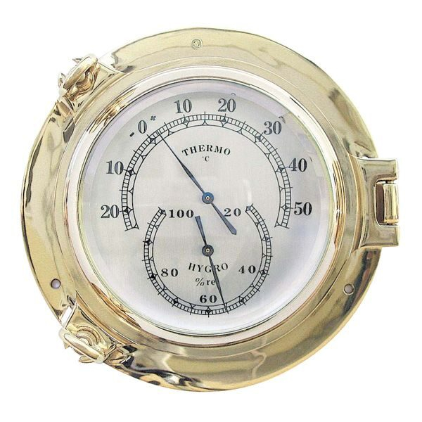 Termo- a hydrometr - lodní okno Φ 18 cm
