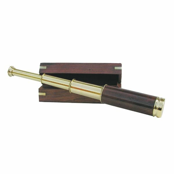 Dalekohled v dřevěné krabičce - 35 cm