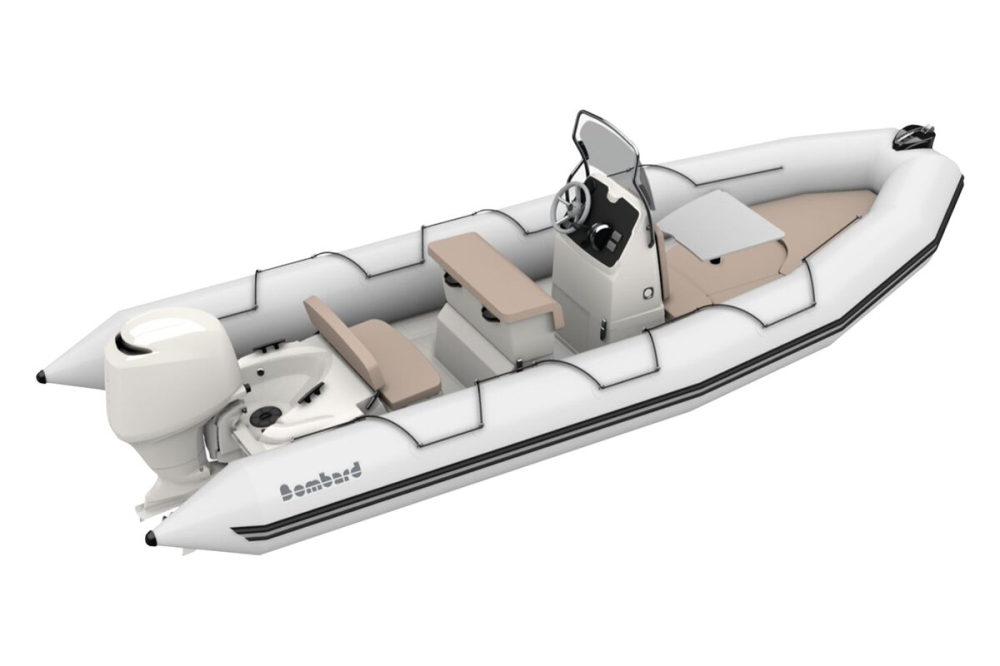 Bombard Sunrider 650 Strongan nafukovací člun světle šedý / Pebble s přísl.