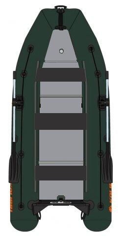 KOLIBRI KM-450 DSL, vyztužená hliníková podlaha - zelená