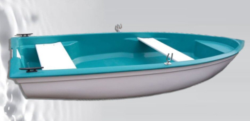 AQUA SYBB Pramica SI-04 s dvojitým dnem zo sklolaminátu - 370x1372x50cm