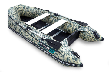 Gladiator AK340 nafukovací člun se skládací dřevěnou podlahou - camuflage