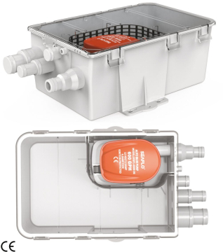 Odsávací čerpadlo pro sprchu 334 x 215 x 11,5 mm, 3A, 12V