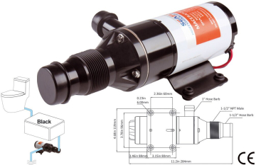 SEAFLO Samonasávací macerátor 43L, 12V
