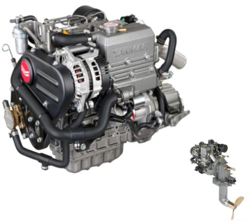 YANMAR 3YM20C s motorem Saildrive SD 25 - 21 PS