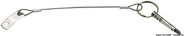 Zajišťovací kolík nerezový + kabel s pružinovým sklopným kolíkem