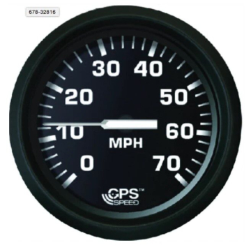 FARIA GPS ukazatel rychlosti 60 MPH - černý číselník v černém rámu