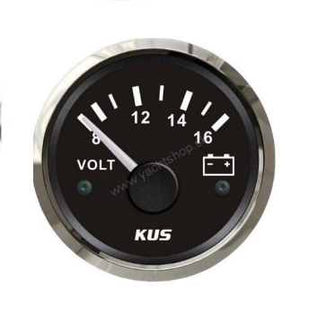 KUS voltmetr 8-16 V - černý