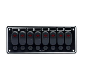 Ovládací panel s 8 přepínači - 95 x 240 mm