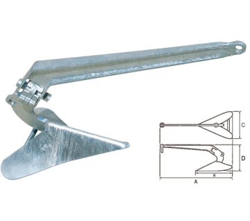 Pozinkovaná kotva "PLOUGH" - 27 kg