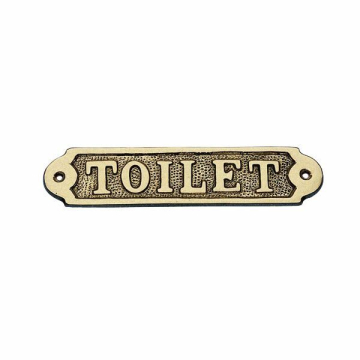 Mosazná tabulka na dveře - TOILET