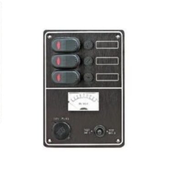 Vodotěsný ovládací panel se 3 spínači a voltmetrem