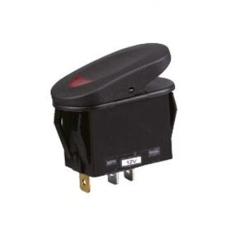 Vodotěsný spínač IP66 s LED osvětlením ZAP/VYP - 3 pólový