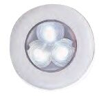 Vodotěsné vestavné LED světlo se 3 kontrolkami BÍLÉ