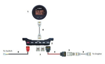 YAMAHA MULTIFUNCTION 1 GAUGE KIT RD TACHO (otáčkoměr)