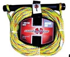 Lano pro vodní lyže žluté 23m, rukojeť 30cm