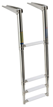 Nerezový teleskopický žebřík 31,5 cm - 4 schůdky