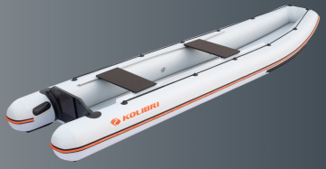 Nafukovací kánoe Kolibri KM-390 CA šedý, Air-deck podlaha