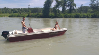 AQUA SYBB Rybářský člun TISZA TFB-06 s dvojitým dnem zo sklolaminátu- 550x160x58cm