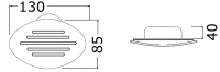 Elektrická lodní houkačka 130 x 85 mm,12V