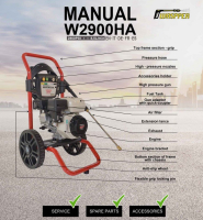 Waspper W2900HA benzínový vysokotlaký čistič, Honda, 5.5 HP, 213 bar/3.100 PSI