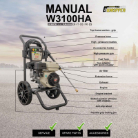Waspper W3100HA benzínová vysokotlaková myčka, Honda, 5,5 HP, 213 bar/3 100 PSI
