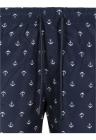 Plavky Urban Classics Pattern Anchor - navy