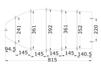 Krycí plachta pro čluny délky 700-780 cm - stříbrná