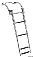 Nerezový rychloupínací žebřík na nafukovací čluny 4 schůdky, délka 113 cm