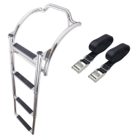 Nerezový žebřík na nafukovací čluny 3 schůdky, délka 90 cm