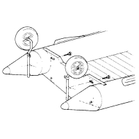 Přepravní kolečka pro nafukovací čluny - výška 80 cm