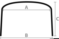 Bimini nerezové 3 ramenní námořnícke modré - šířka 215/225 cm, priemer rúry Ø25 mm
